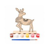 Christmas Kids Paint Your Own Wooden Scene - REINDEER