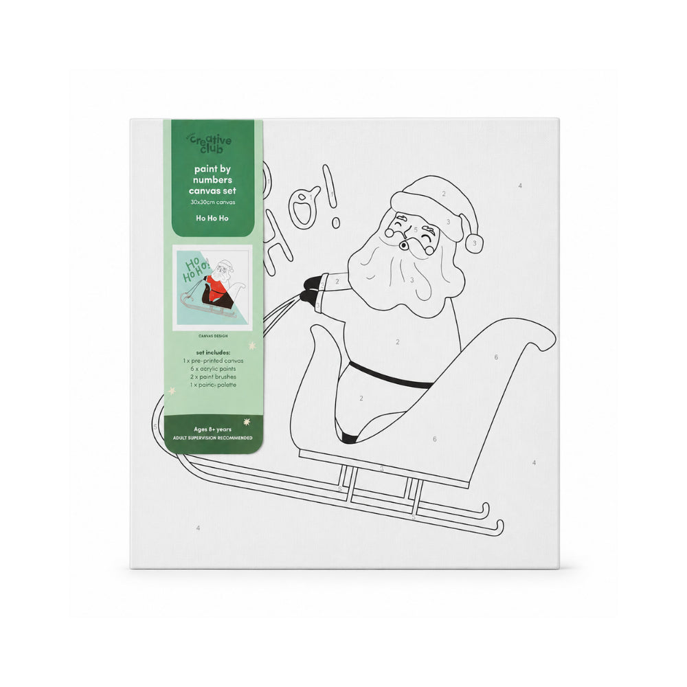 Christmas Kids PBN 30x30 Canvas - HO HO HO