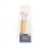 Acrylic Brushes Round/Filbert 5pk