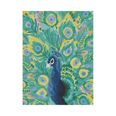 Stretched Canvas Sparkle Kits 30 x 40 cm - Bright Peacock