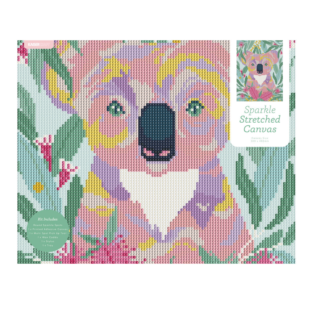 Stretched Canvas Sparkle Kits 30 x 40 cm - Abstract Koala