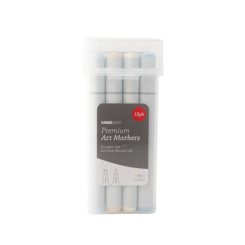 Premium Art Markers 12 Pack - Pastel