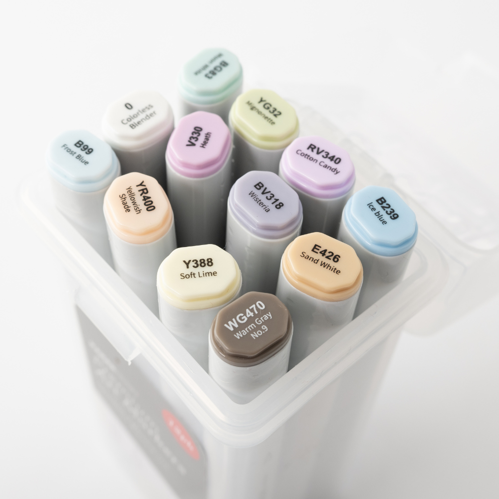 Premium Art Markers 12 Pack - Pastel