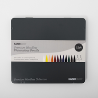 Premium Woodless Watercolour Pencils 12 Pack