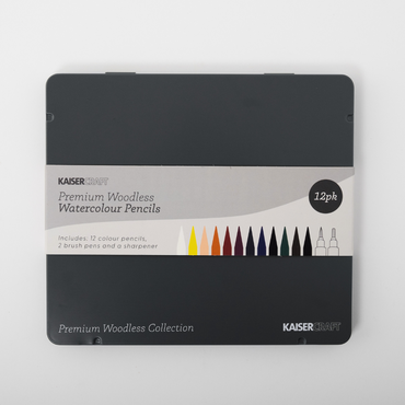 Premium Woodless Watercolour Pencils 12 Pack