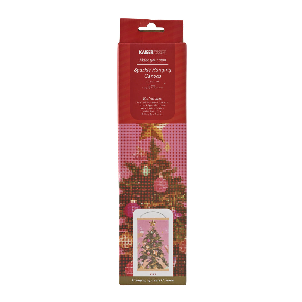 Christmas Sparkle Hanging Canvas 30x50cm - Tree