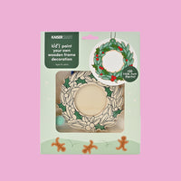 Kaiser Mini Christmas Paint Your Own Wooden Frame Decoration - Wreath