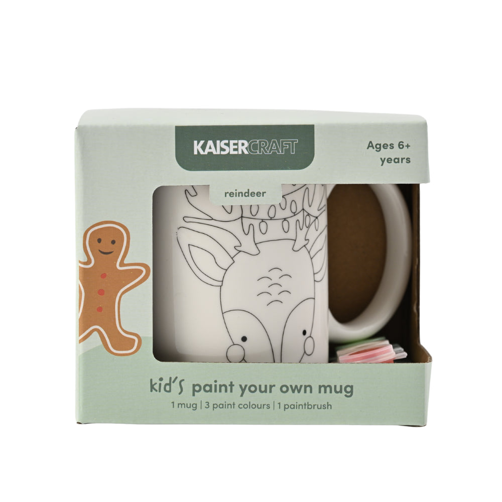 Christmas Paint Your Own Novelty Mug - Reindeer