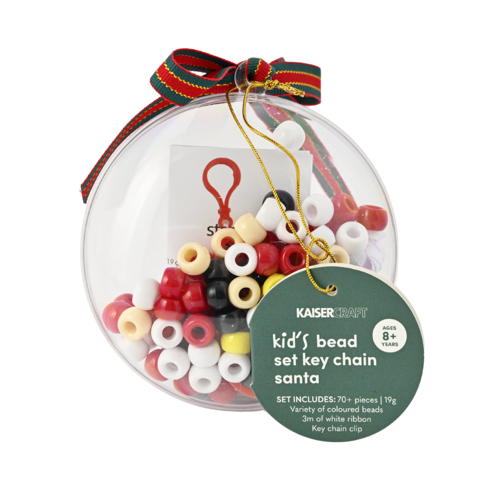 Christmas Bead Set Keychain Decorations - Santa