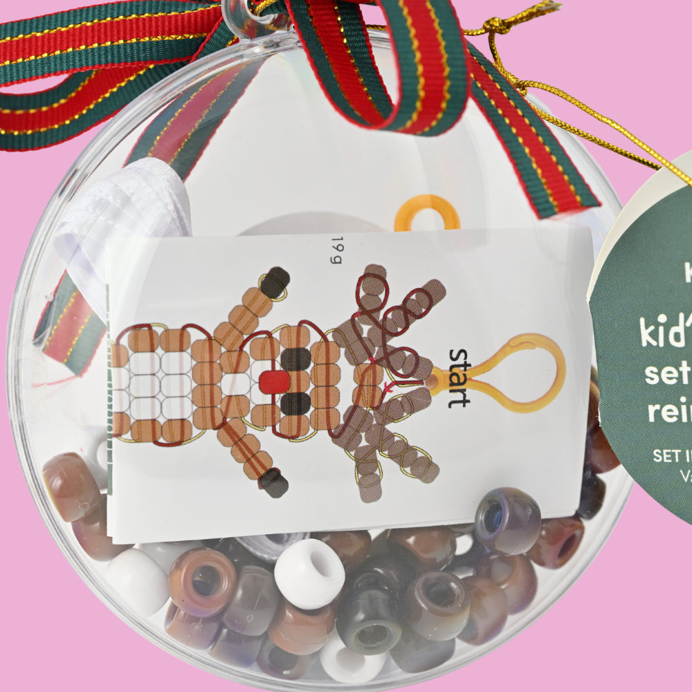 Christmas Bead Set Keychain Decorations - Reindeer