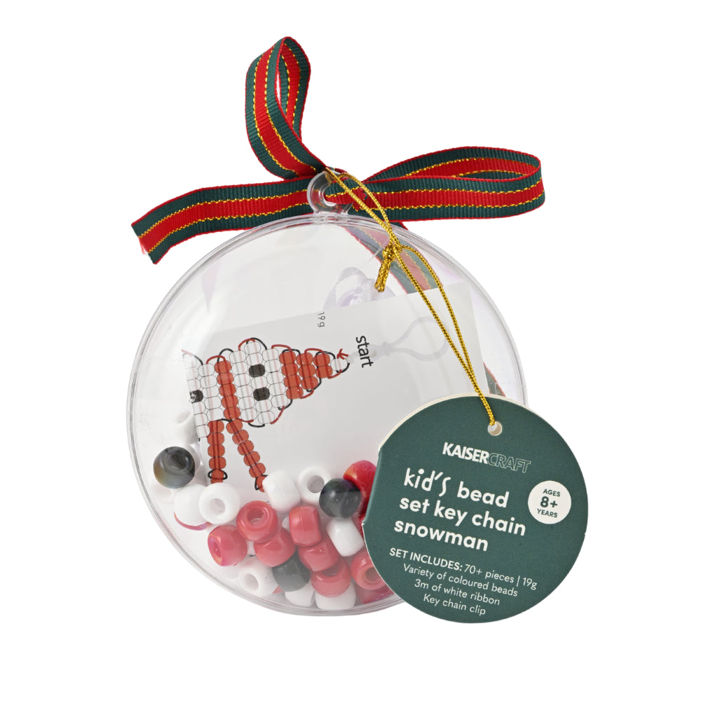 Christmas Bead Set Keychain Decorations - Snowman