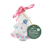 Christmas Bead Set Keychain Decorations - Tree Pink Bells