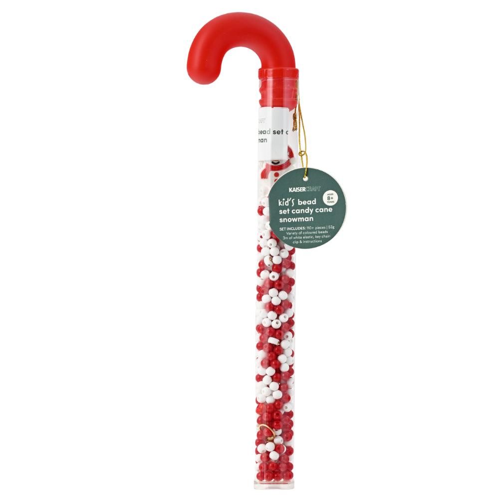 Christmas Bead Set Candy Cane - Snowman Necklace/Bracelet
