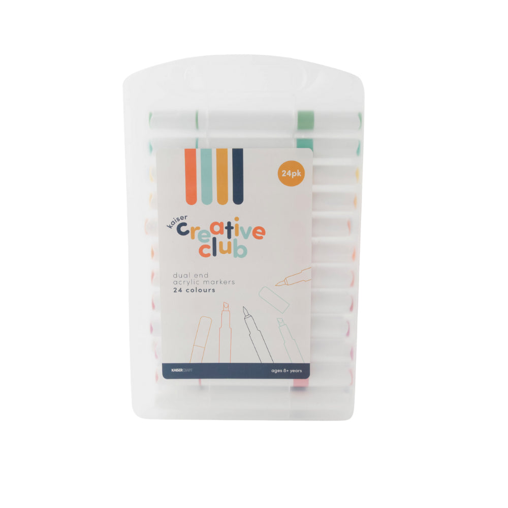 Creative Club Dual End Acrylic Markers 24pk