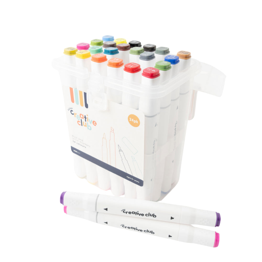 Creative Club Dual End Artist Markers 24pk