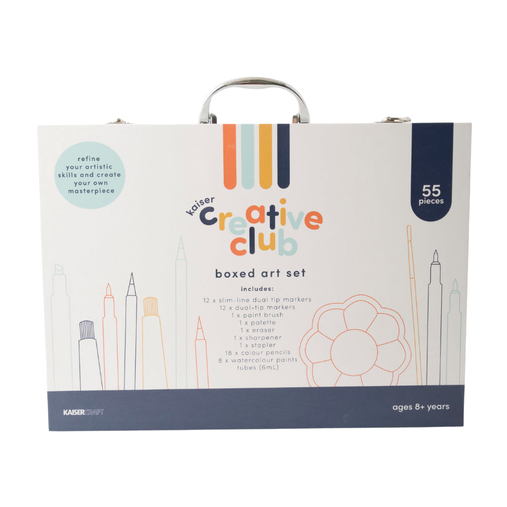 Creative Club Boxed Art Set 55pc Carry Case