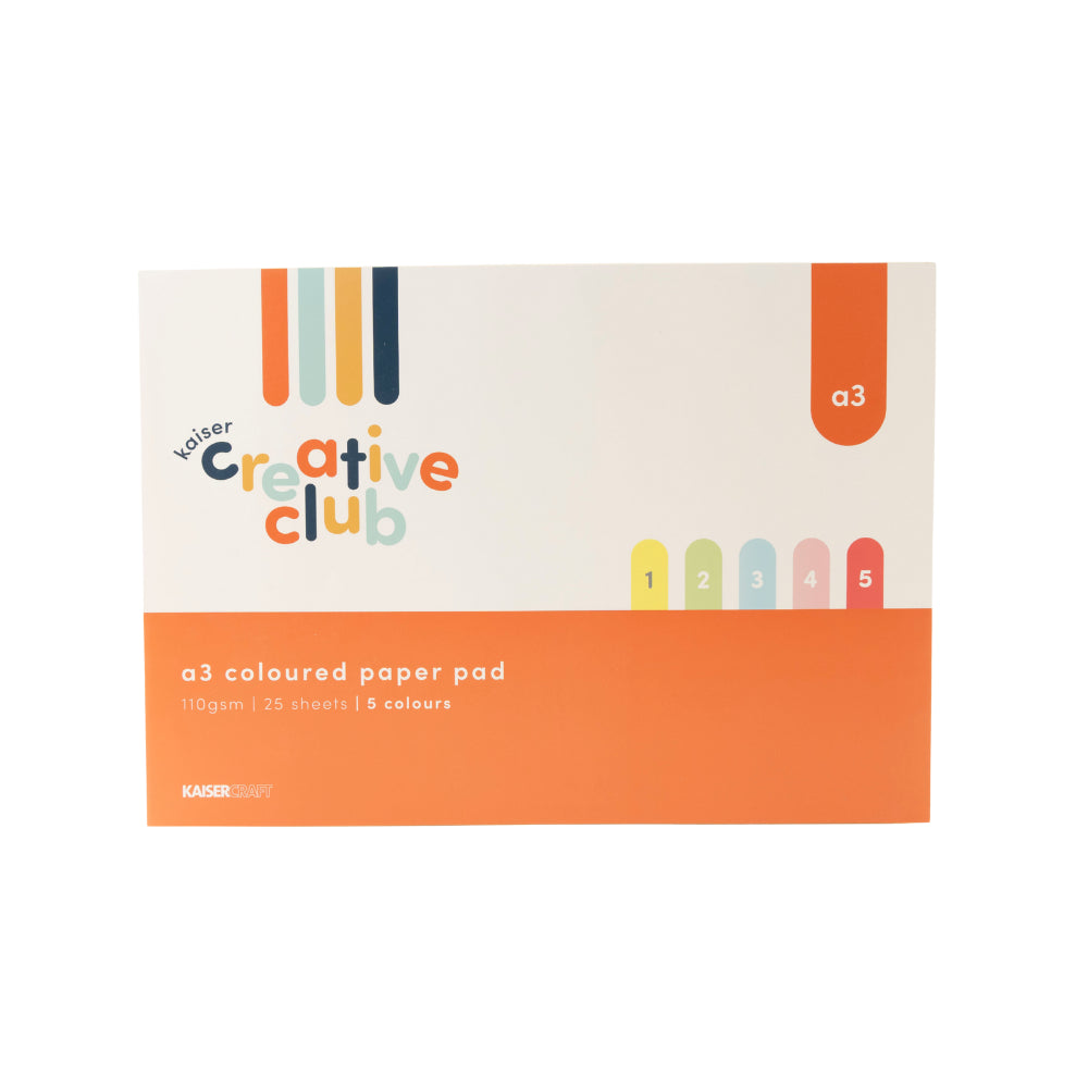 Kaiser Creative Club A3 Coloured Paper Pad