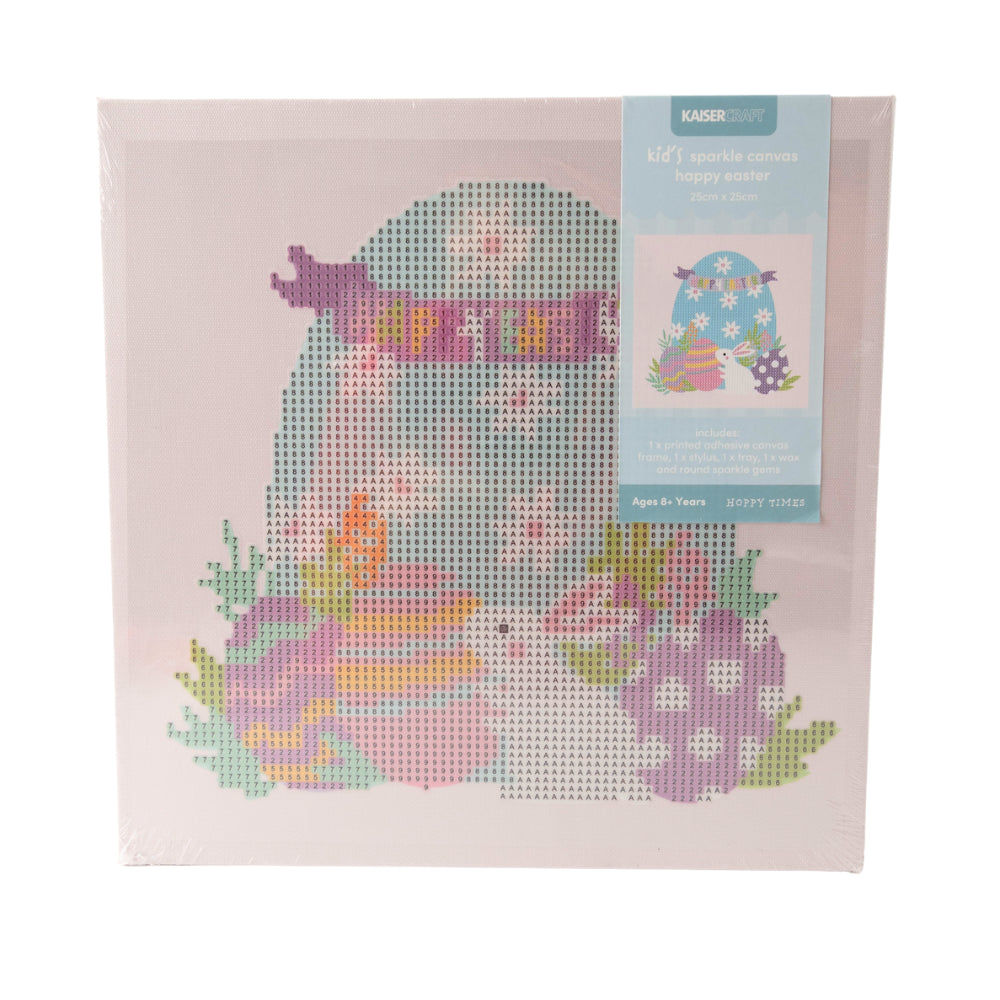 Kids Easter Sparkle Canvas 25x25 - HAPPY EASTER
