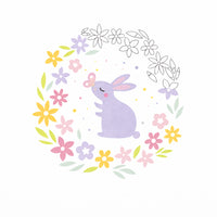 Kids Easter PBN Canvas 25x25 - BUNNY WREATH