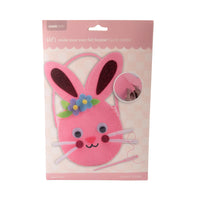 Kids Easter MYO Felt Basket - CIRCLE PINK RABBIT