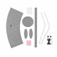 Kids Easter MYO Felt Basket - GREY MARLE RABBIT