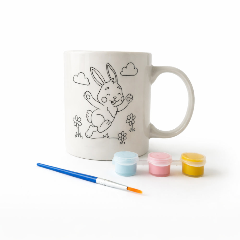 Kids Easter PYO Mug - SKIPPING RABBIT