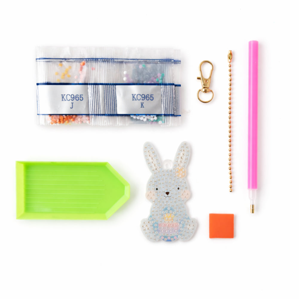Kids Easter Sparkle Keyring - BUNNY