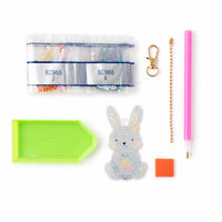 Kids Easter Sparkle Keyring - BUNNY