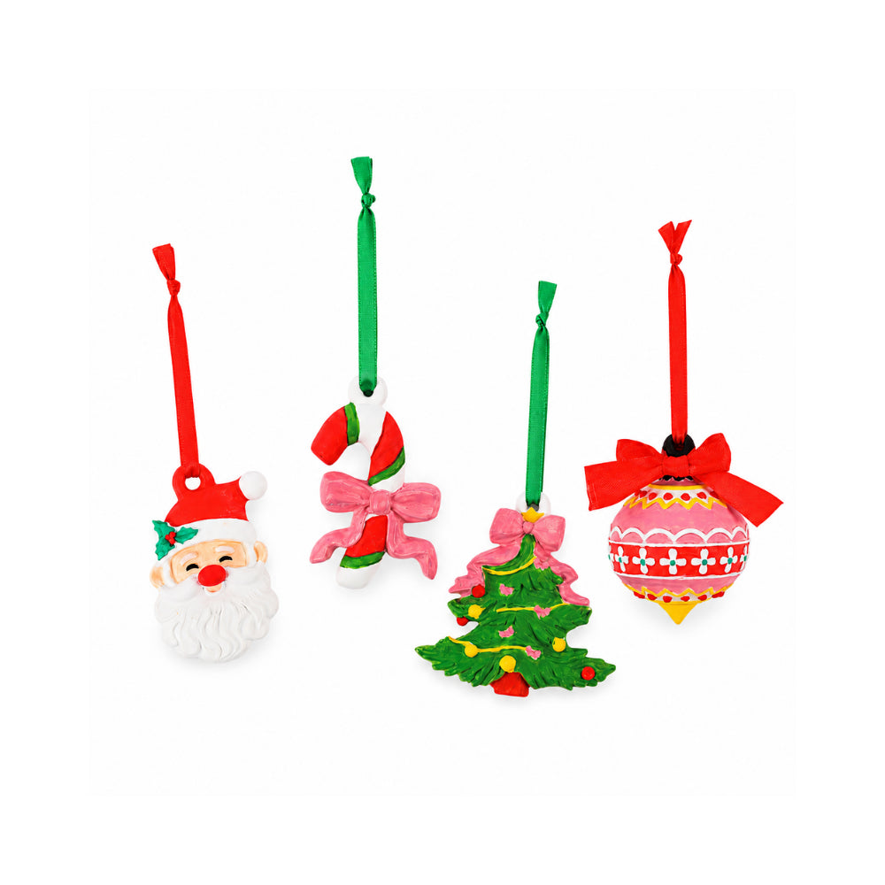 Christmas Paint Your Own Plaster Decorations 4 Pack