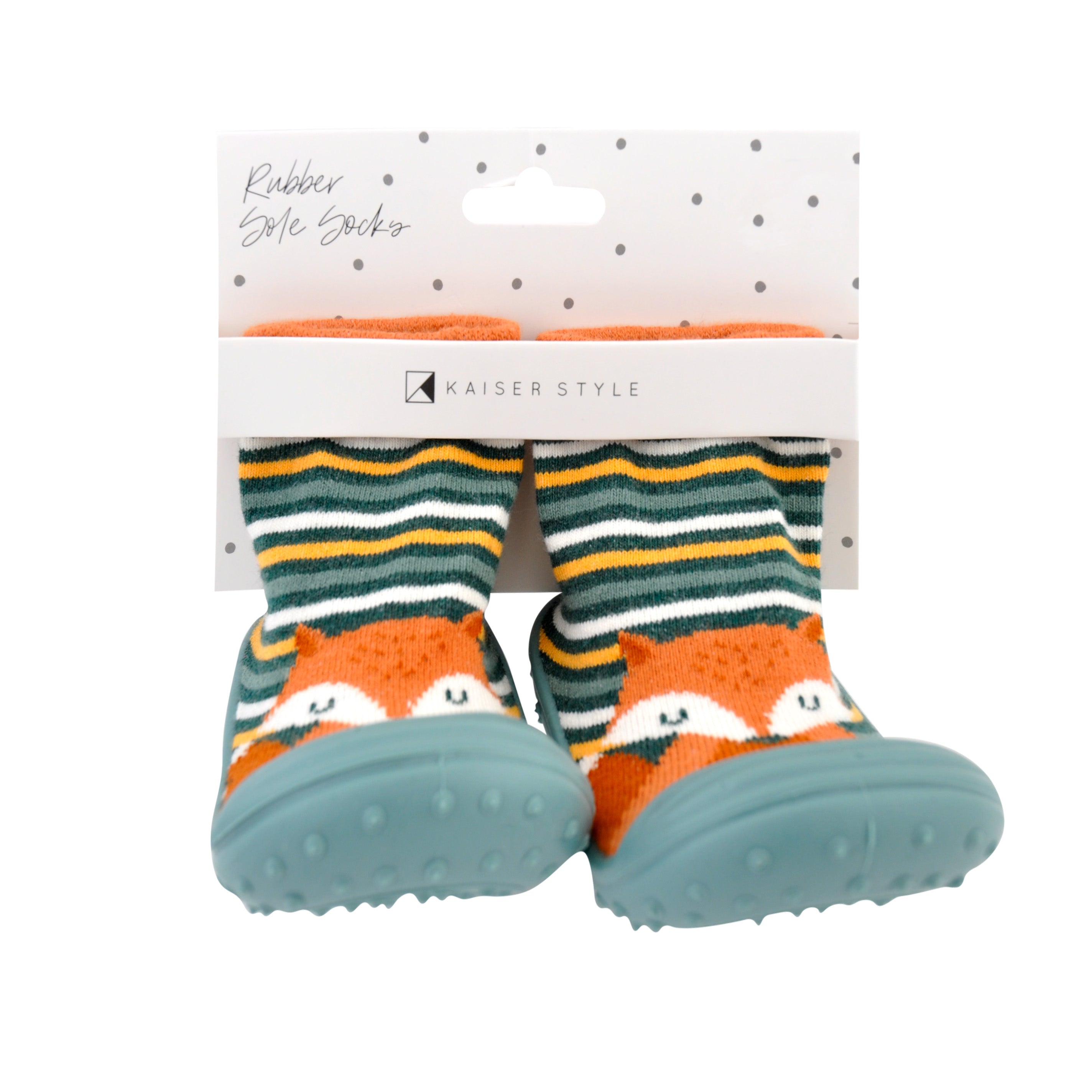 Baby Rubber Socks - Fox 6-12 Months