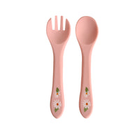 Baby Silicone Cutlery Set - Daisy