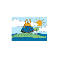 Kids Mini Canvas with Easel - CROC PILE