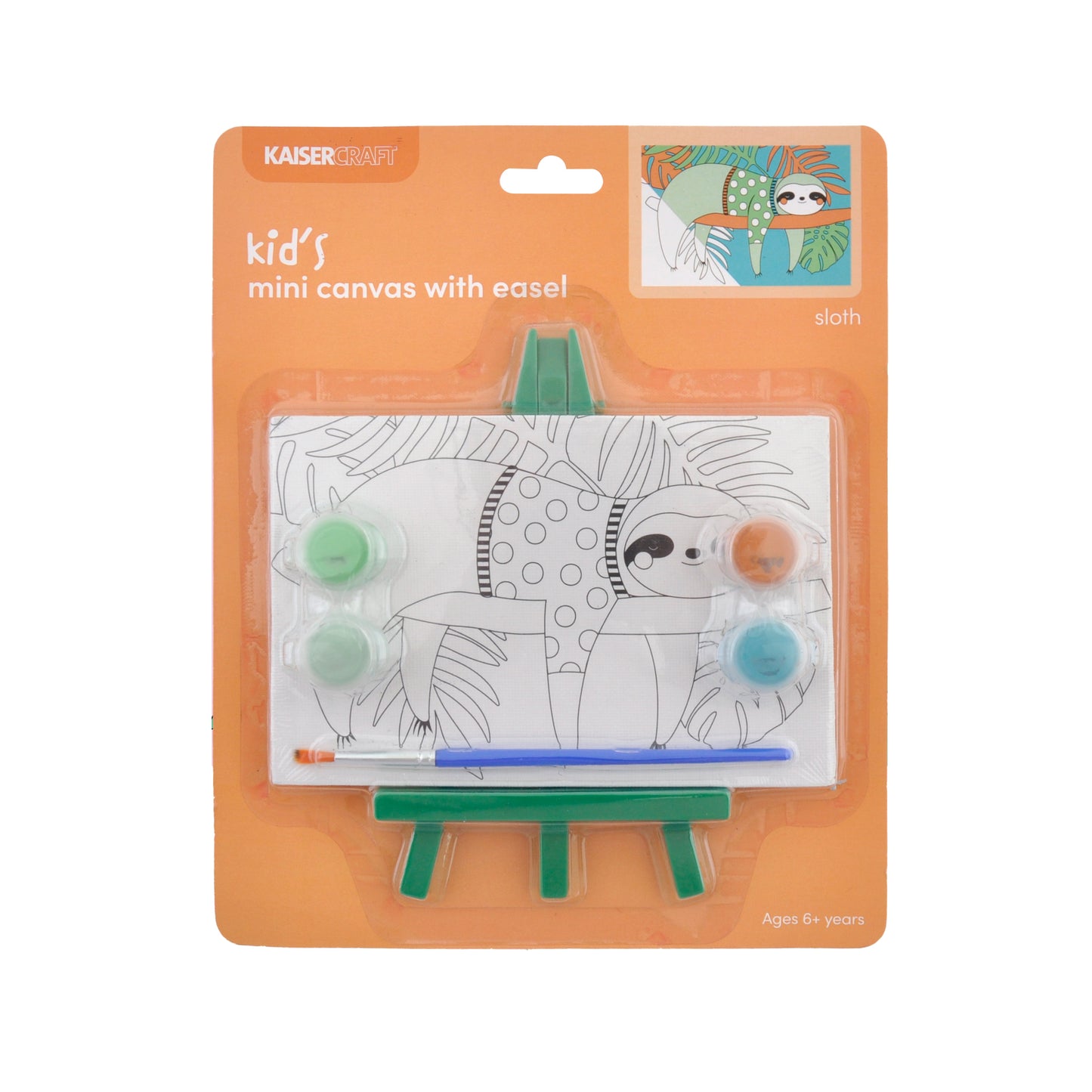PBN Mini Canvas with Easel - Sloth