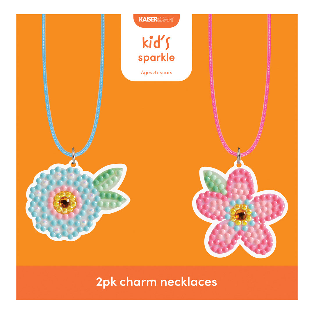 Mini Sparkle Necklace 2pk - Flowers
