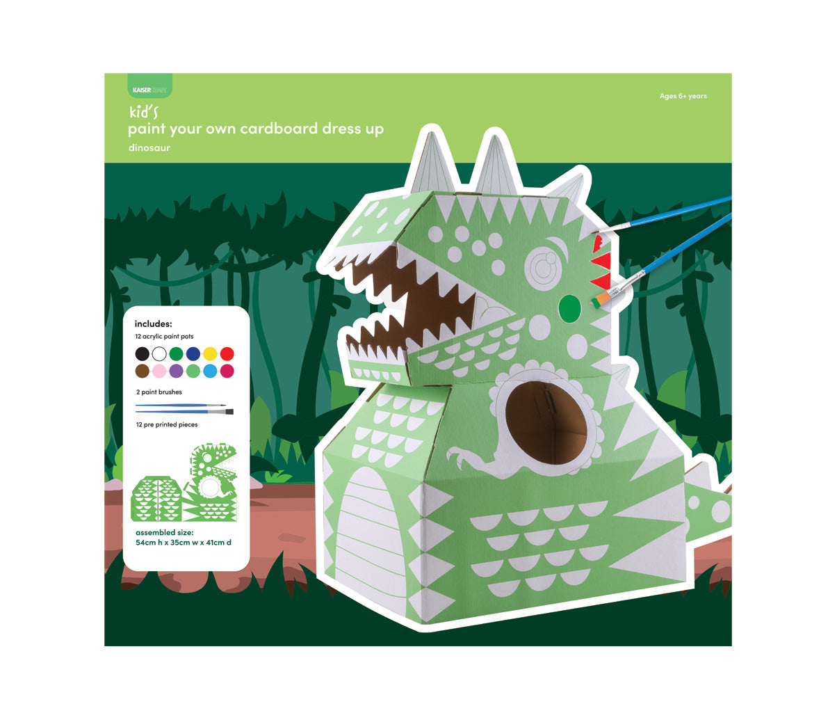 Paint Your Own Cardboard Dress Up - Dinosaur