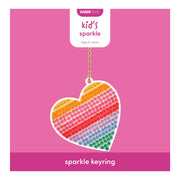 Kaiser Creative Club - Kids Sparkle Keyring - RAINBOW HEART