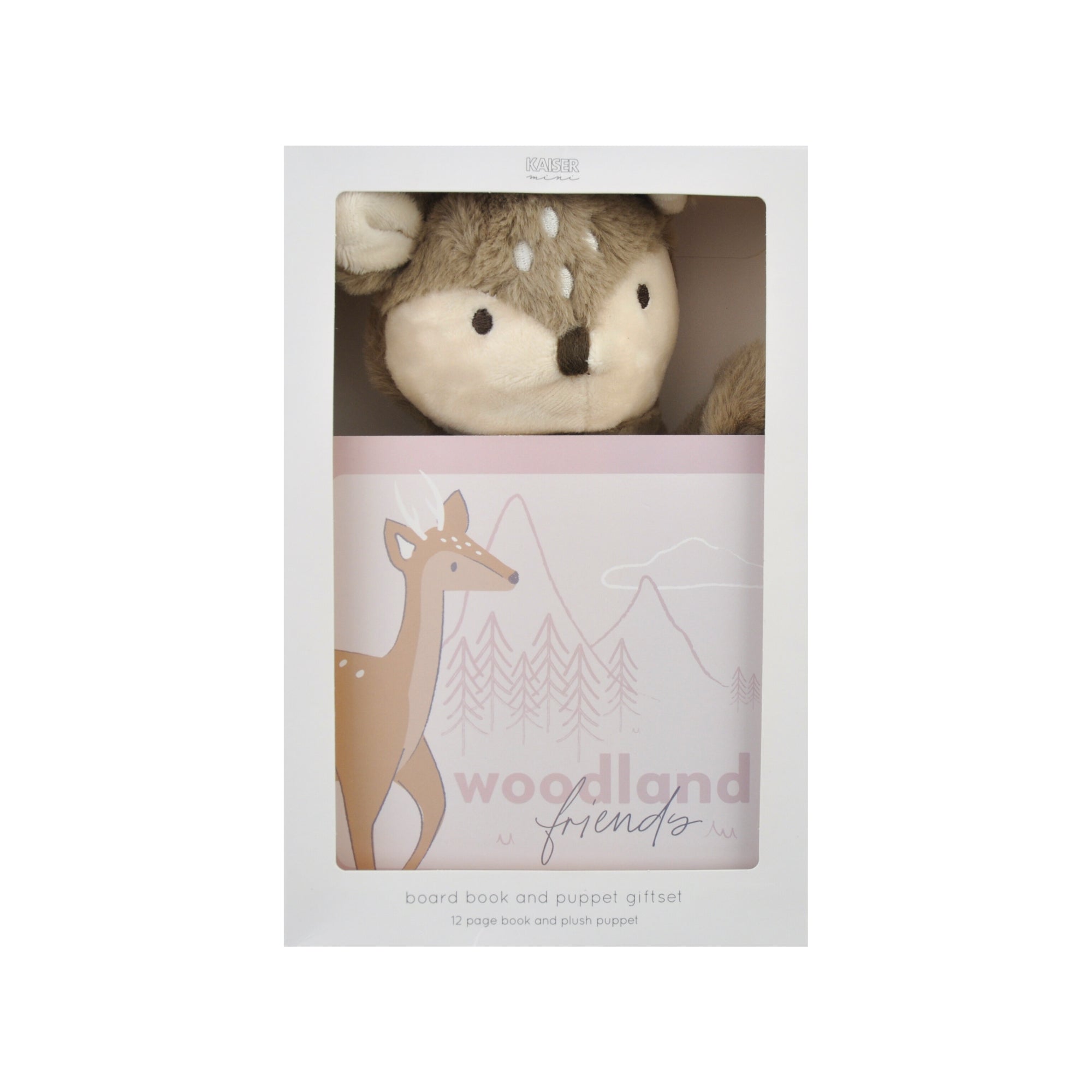 Baby Board Book & Puppet Gift Set - Woodland