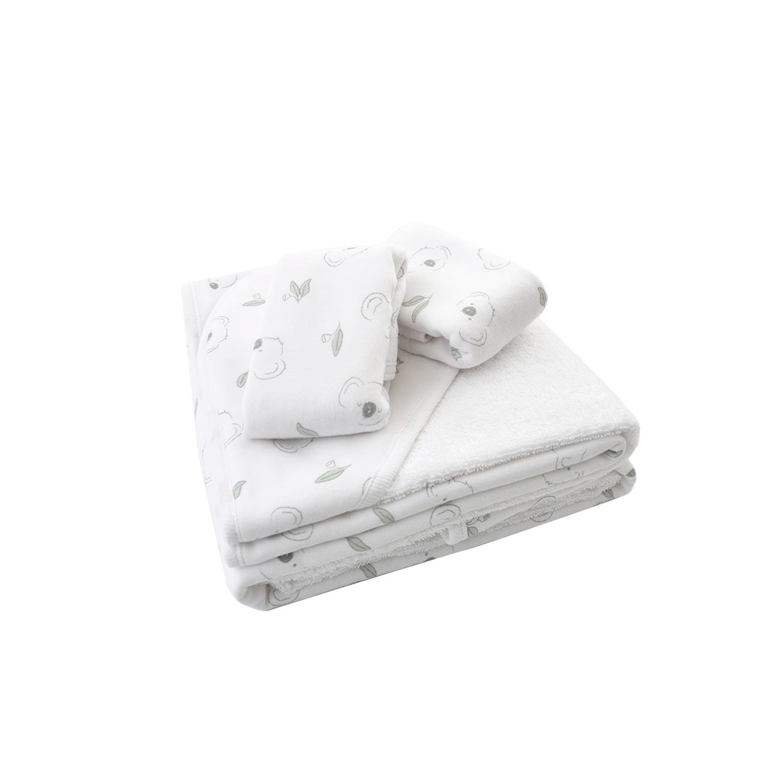 Printed Baby Towel & Facewasher Set - Koala