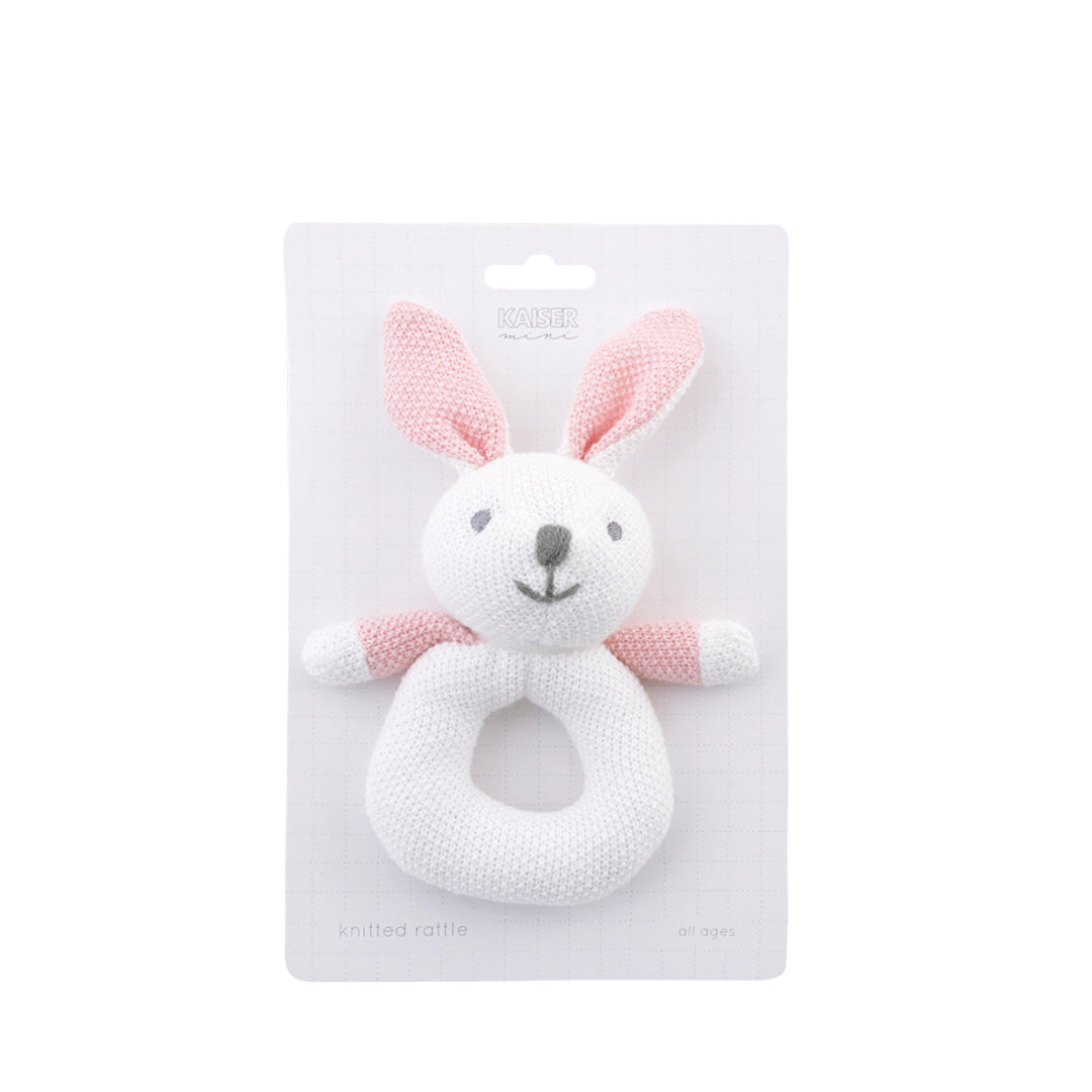 Knitted Baby Rattles - Bunny
