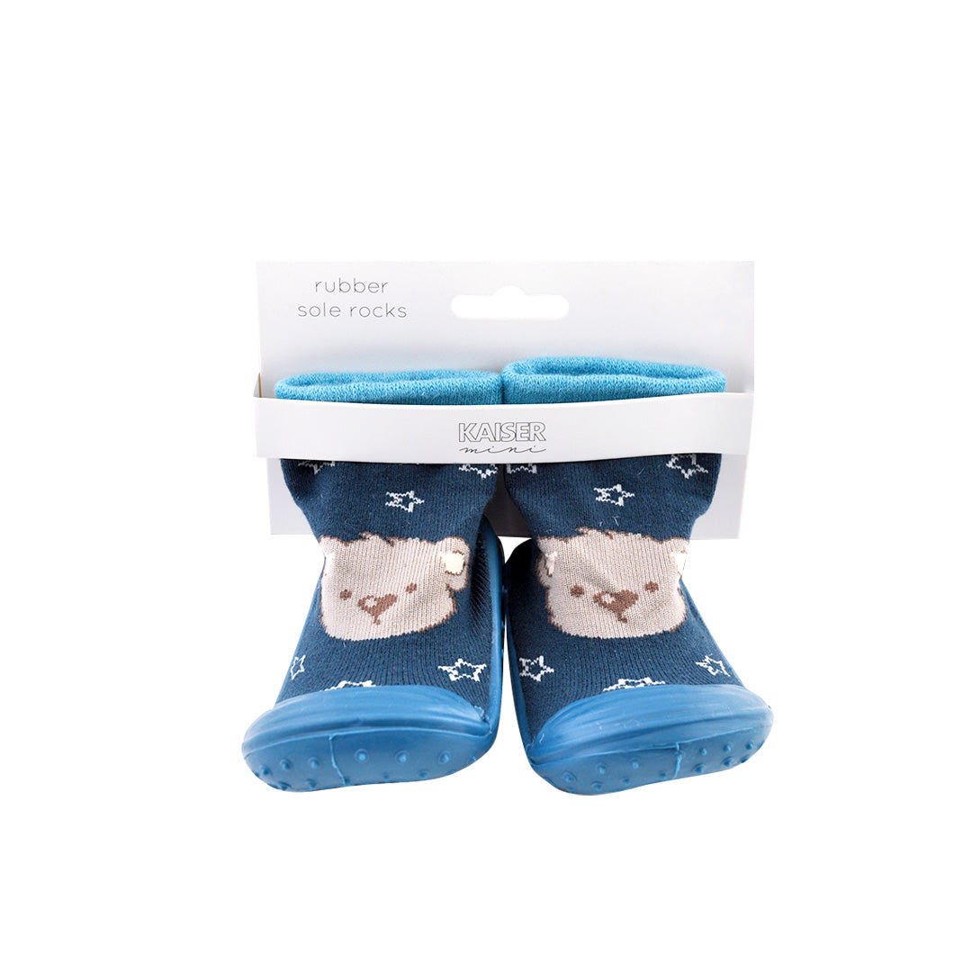 Baby Rubber Socks - Bear 6-12Mths