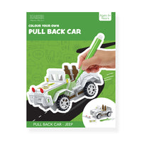 Colour Your Own Pull-Back Car - Jeep