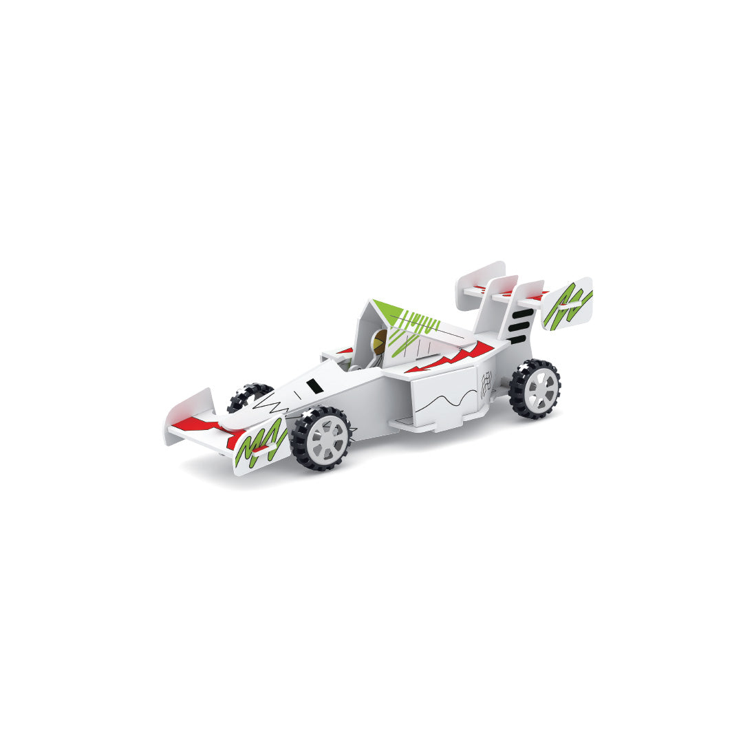 Colour Your Own Pull-Back Car - F1 Racer