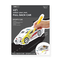 Colour Your Own Pull-Back Car - Sports Car