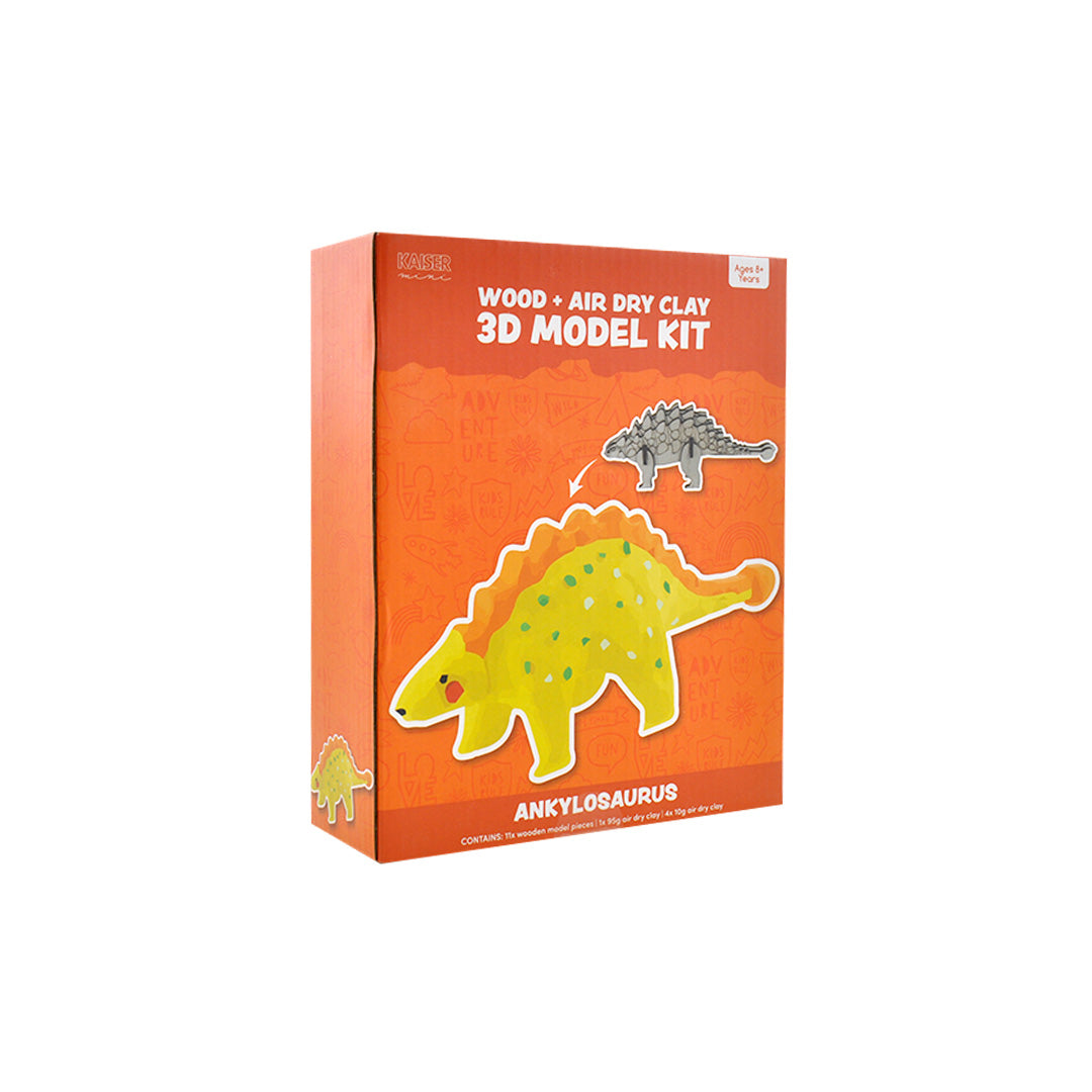 Wood & Air Dry Clay Model Kit - Ankylosaurus