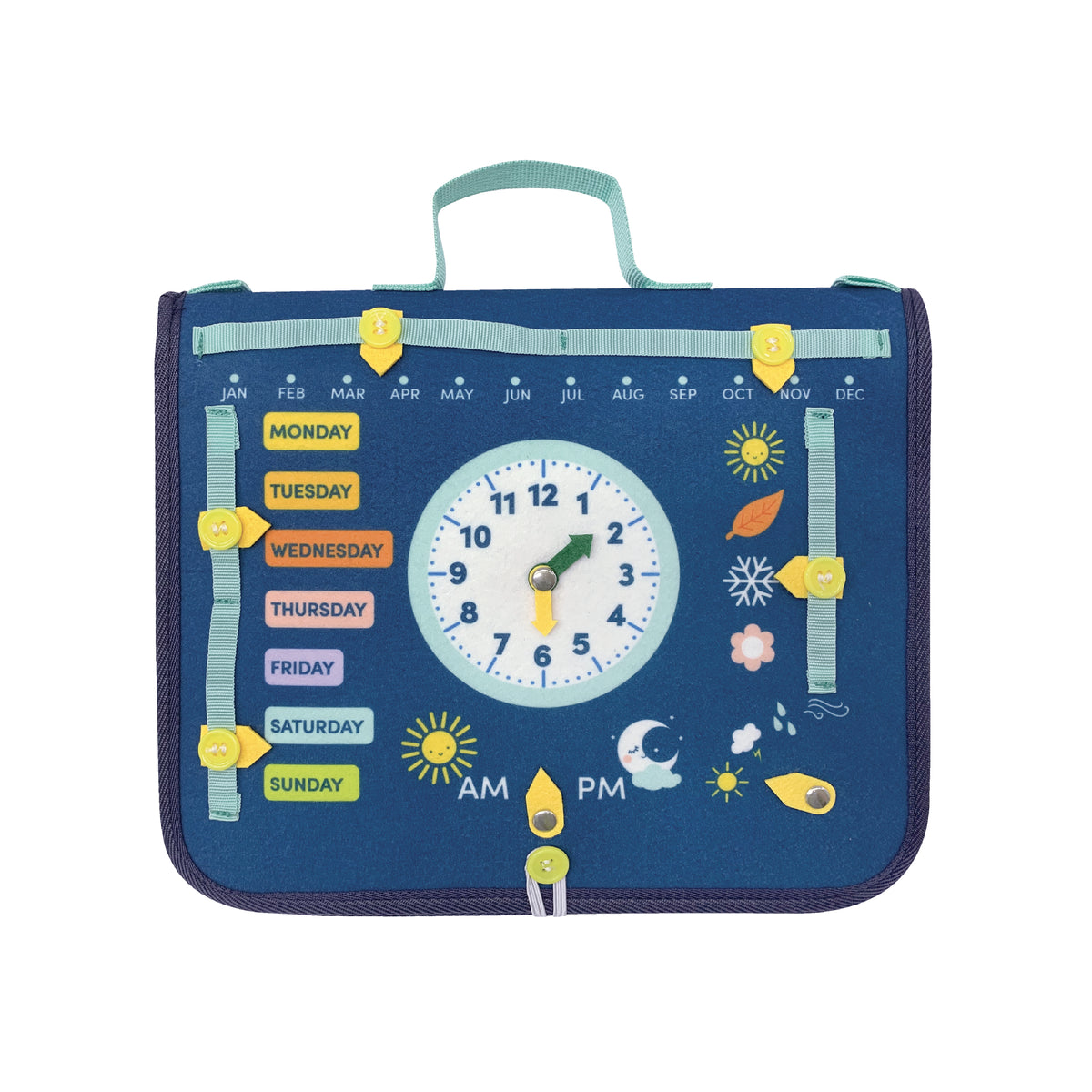 Kaiser Creative Club - Kids Felt Sensory Book - CALENDAR/ALPHABET