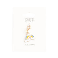 Charm - Gold Rainbow Unicorn
