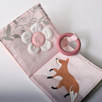 K Mini Baby Texture Book with Silicone Teether - WOODLANDS