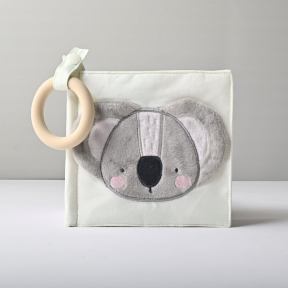 K Mini Baby Texture Book with Silicone Teether - AUSSIE