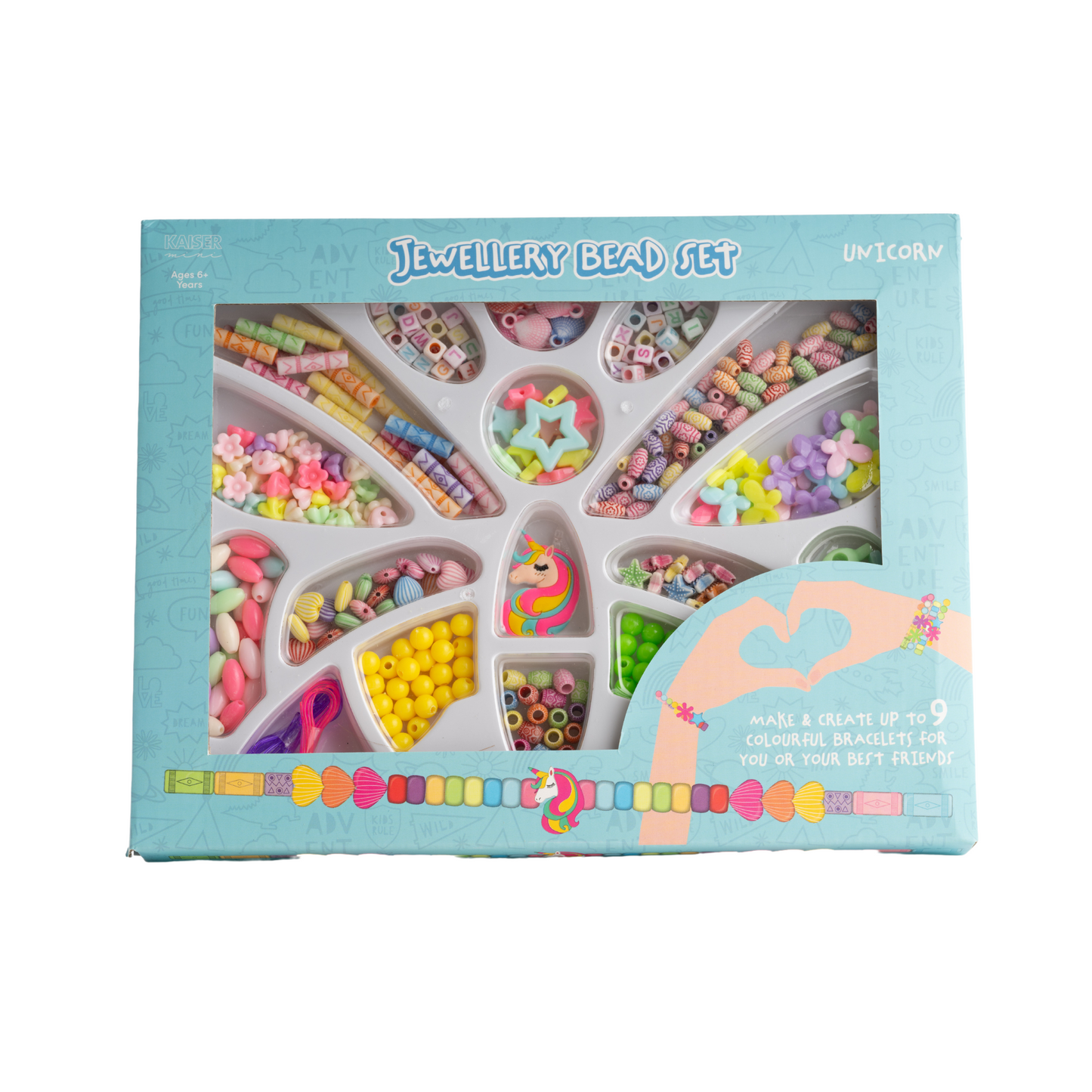 Kaiser Creative Club - Kids Mega Bead Set Med - UNICORN