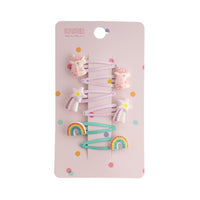 6Pk Hairpin Set - Unicorn/Rainbow